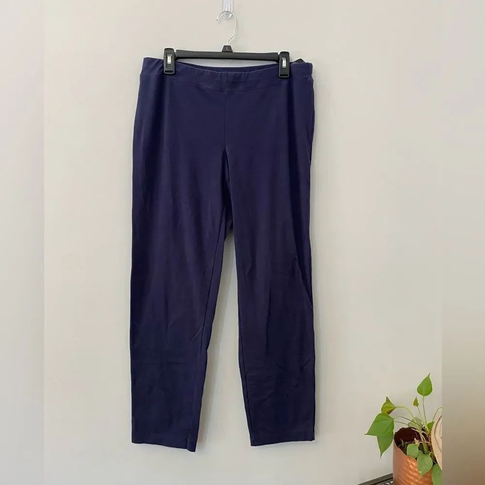 Eileen Fisher Cotton Straight Leg Pants Women Size M